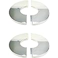 Tsnamay Wall Split Flange, Stainless Steel Round Escutcheon Plate for 2"/51mm Diameter Pipe, Pack of 2