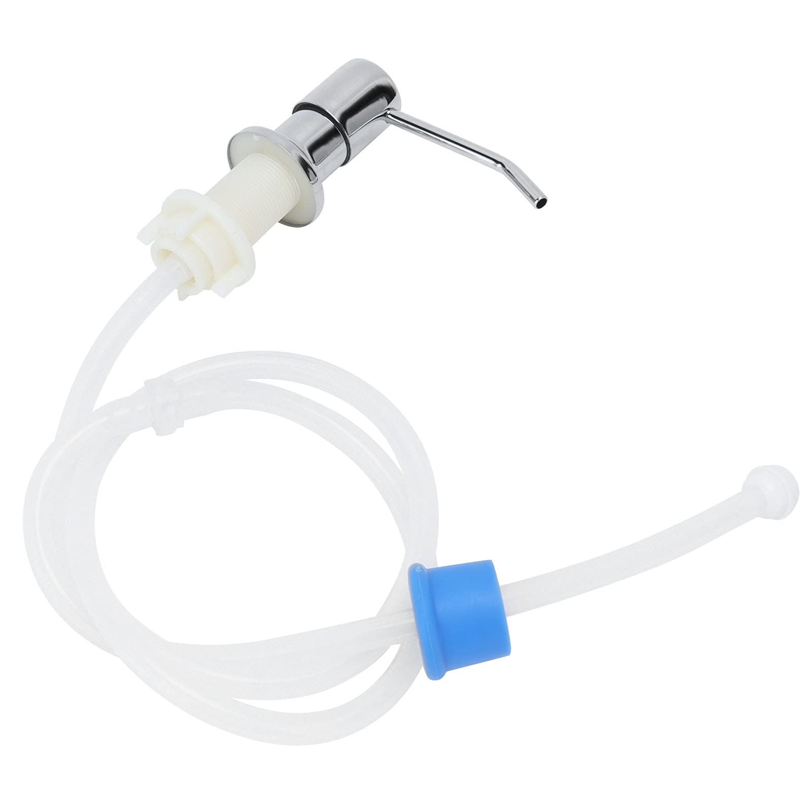 Hapivida Stainless Steel Soap Dispenser, Rotatable Nozzle Sink Pump with 45-Inch Extension Tube for Kitchen Countertops and Bathroom Accessories