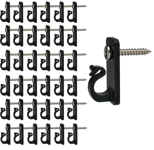 WISTTUPER Light Clip Hanger Hooks for Outdoor String Lights,Screw