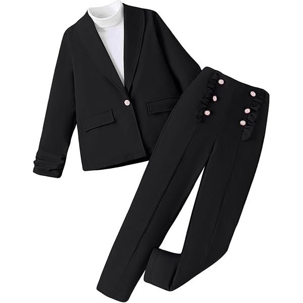 Jsaierl Toddler Girl's 2 Piece Outfit Long Sleeve Double Button Blazer And Mesh Pleated Skirt Set With Hat 4t 7t 0ad40b9c 1381 4ad0 Afe2 26c3540d3885.38984534f86feb371bb2f0c6a4f885f4