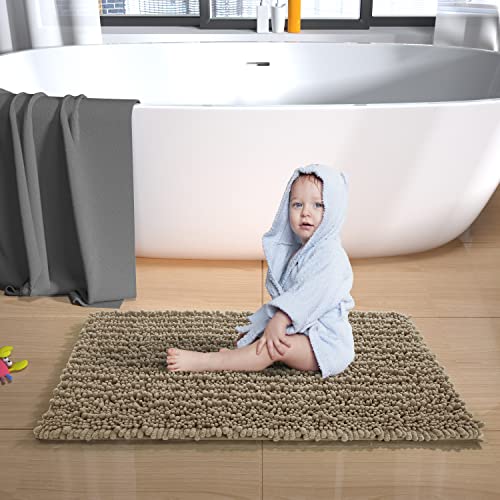 Yimobra Original Luxury Chenille Bath Mat, 32 x 20 Inches, Soft Shaggy