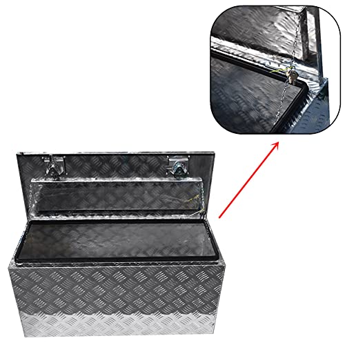 waltyotur 36 Trailer Tongue Tool Box Diamond Tread Aluminum Heavy Duty