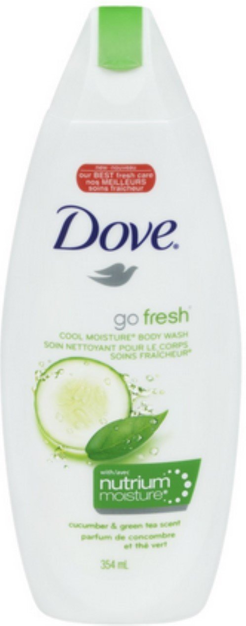 Dove Go Fresh Body Wash, Cool Moisture, Cucumber & Green Tea 12 oz (Pack of 12)
