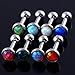 EVELICAL 3Pcs 316L Surgical Steel Opal Ear Pierced Tragus Helix Earring Cartiliage Piercing Earring Body Piercing Jewelry