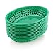 New Star Foodservice 44126 Fast Food Baskets, 9 1/4-Inch x 6-Inch Oval, Set of 12, Green
