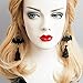 Black Bat Tassel Earrings for Women, Punk Gothic Lolita Retro Jewelry Halloween Party
