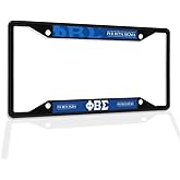 Fastasticdeals Metal Insert License Plate Frame Phi Beta Sigma Weatherproof Car Accessories Black 4 Holes Solid Insert