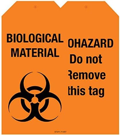 Safety Sign Store ST971-714NT-01 Biological Material Material Nt Polystyrene Pack Of 1 74 L X 148 W