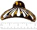 Parcelona French Rain Drop Savana Large Covered Spring Celluloid Jaw Hair Claw Clip Clamp Clutcher 4 Inch