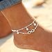 Defiro Minimalist Anklet Gold Tone Infinite love Beach Foot Chain Women Jewelry (Silver)