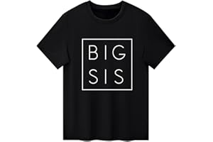 Sanqidu Big Sister T Shirts Tops Toddler Baby Girl Big SIS Tees Summer Outfit Siblings Gift Idea Older Sister Clothes