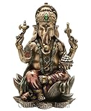 Collectible India Ganesh Idol Cold Cast Bronze Sculpture Hindu God Figurine Ganesha Statue Decor Gifts