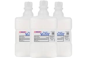Rapid Care First Aid 653-3 Sterile Saline Isotonic Eye Wash Solution 16 oz, FDA Compliant, Pack of 3