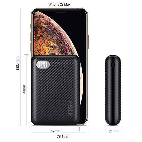 image for HTGK Portable Charger 10000mAh Power Bank with 3 Input and LCD Display