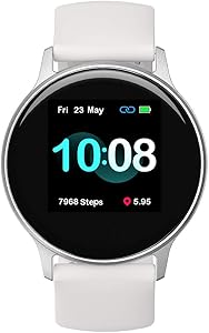 Smart Watch, UMIDIGI Uwatch 2S Fitness Tracker Heart Rate Monitor, Activity Tracker with 1.3" Touch Screen, 5ATM Waterproof Pedometer Smartwatch Sleep Monitor for iPhone and Android.