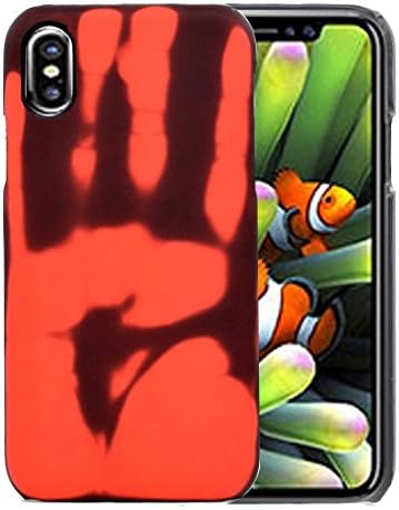 Centenarios For iPhone X Thermal Sensor Discoloration Protective Back Cover Case` (Color : Red)