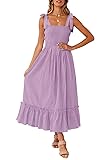 ZESICA Women's 2025 Summer Boho Spaghetti Strap