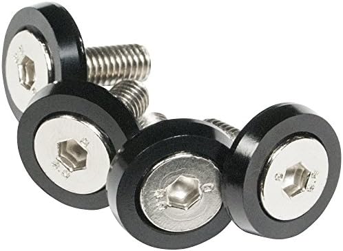 ナンバーボルトリング ブラック 黒 1台分 4個 ナンバープレートボルト フェンダーワッシャー カラーワッシャー キャップ ナット