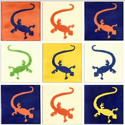 Lizards Mexican Talavera Tile Collection
