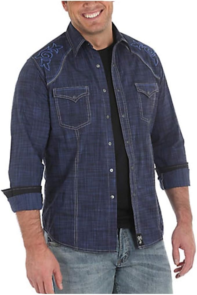 wrangler modern fit shirts