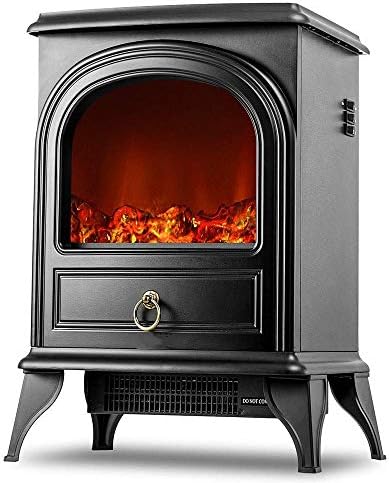 リアルな3d炎を備えたコンパクトな電気暖炉ヒーター薪ストーブ 過熱保護