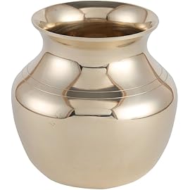 Aatm Brass Lota Kalash Utensil Best for Home & Office Decoration & Gift Purpose Handicraft (4.8 Inch)