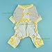 Fitwarm Duck Dog Pajamas, Cute Dog Clothes for Small Dogs Boy Girl, Pet Onesie Clothing, 100% Breathable Cotton, Yellow, Large