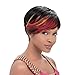 AISI HAIR Short Cut Wigs Synthetic Pixie Wigs for Black Women Two Tone Wigs Bangs Wig That Look Real Heat Resistant Wig