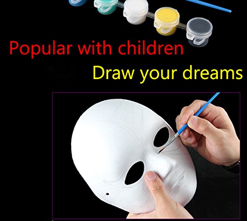 Full Face Handmade Mask Halloween Party Cosplay Carnival Masquerade DIY(6-Pack) - Image 8