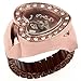 Rose Gold Heart Metal Pocket Finger Ring Watch 0.79