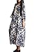 Mordenmiss Women's Printing Dress Travel Line Clothing Large Style 1-Blue