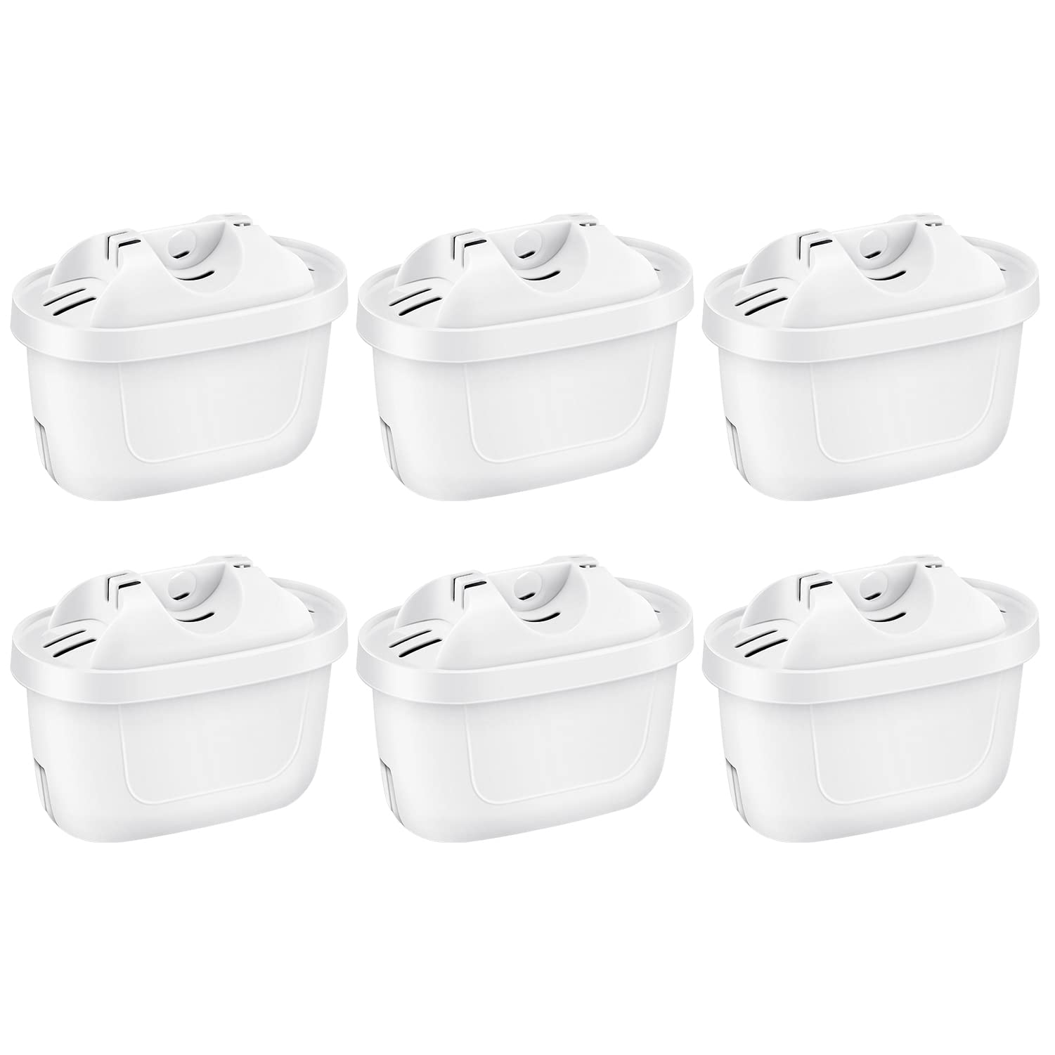 6 Pack of Water Filter Cartridges Compatible with Brita Maxtra+, Brita Style, Mavea Elemaris XL Water Tank