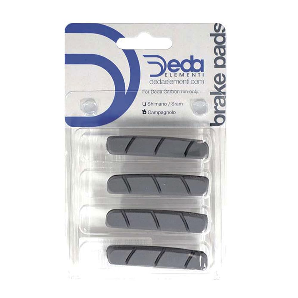 Deda Elementi Carbon Rim Brake Pad Inserts, Grey, Compatible with Campagnolo, Two Pairs
