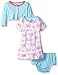 Gerber Baby Girls' 2-Piece Cardigan and Dress Set, Pink Roses, 3T
