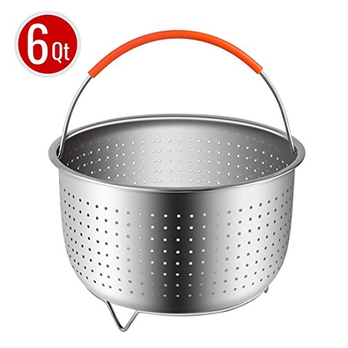 Cooker Steamer Basket for 6 or 8 Quart Instant Pot Pressure Cooker for Egg, Meat, Vegatables, Kitchen Accessory (silver) - Thumbnail 4