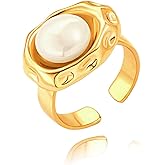 18k Gold Plated Adjustable Circle Ring, Simple Link Chain Knuckle Rings CZ, Fashion Stacking Finger Jewelry