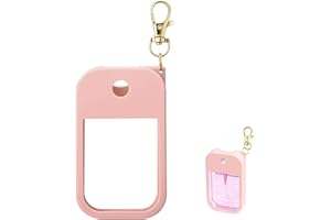 CFTONE Silicone Case for Touchland Hand Sanitizer Spray 1 FL OZ., Stylish Protective Cover with Keychain for Touchland Power Mist and Glow Mist Hanging Portable Accessory (TL silicone case-khaki)