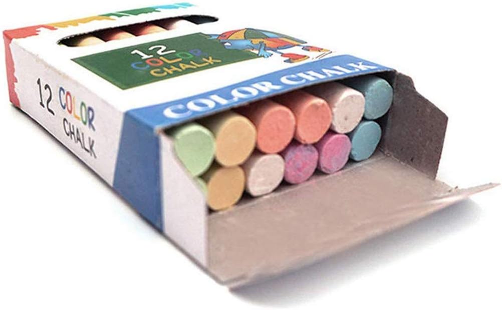 DaysAgo 12 x Colored Chalk Sticks Blackboard Pavement Kids Childrens Art Craft Colour