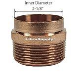 Libra Supply DWV Wrought Copper 2'' , 2 inch, 2-inch Male Adapter C x M, (click in for more size options)DWV Copper Pressure Pipe Fitting Plumbing Supply