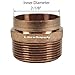 Libra Supply DWV Wrought Copper 2'' , 2 inch, 2-inch Male Adapter C x M, (click in for more size options)DWV Copper Pressure Pipe Fitting Plumbing Supply