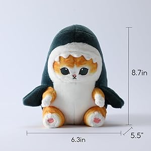 Miniso Gato Tiburon Michi Peluche De Gatito Kawaii Gatito De