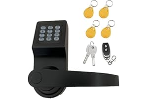 Colosus Electronic Trusted Digital Keyless Door Lock, Keypad – Smartcode Security, Grant & Control Access for Home, Office (Black - 4 Key Fobs)