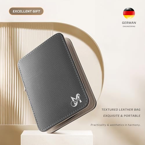 MR.LUXE Manicure Set- Professional 9-in-1 Manicure Pedicure Kit, Premium Stainless Steel Nail Clippers and Grooming Tools with Portable Textured Travel Case, Luxury Gift Set for Woman& Man.