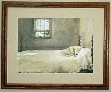 wyeth painting dog on bed