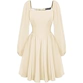 Scarlet Darkness Fall Long Sleeve Mini Dress Fishbone Renaissance Corset Dress