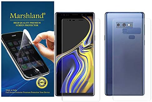 MARSHLAND Front & Back Screen Protector Anti Scratch Bubble Free Screen Guard Compatible for Samsung Galaxy Note 9 (Transparent)
