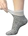 Yomandamor Women's 5 Pairs Bamboo Low Cut Diabetic/Casual Socks with Cushion Sole and Seamless Toe, L Size