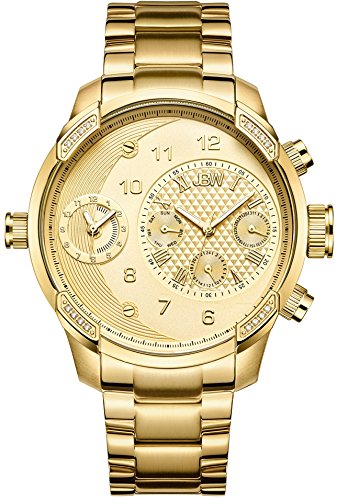 JBW Luxury Men's G3 0.16 Carat Diamond Wrist Watch with Stainless Steel Bracelet