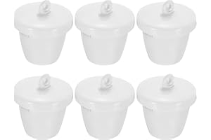 PATIKIL Crucible, Crucibles for Melting Metal, Crucible Cup with Lid Cover 10ml for Metal Gold Silver Copper Brass Alloy Melting Beading Jewelry Casting Supplies, 6 Pcs