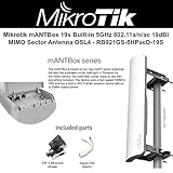 Mikrotik mANTBox 19s Built-in 5GHz 802.11a/n/ac 19dBi MIMO Sector Antenna OSL4 (RB921GS-5HPacD-19S-US)